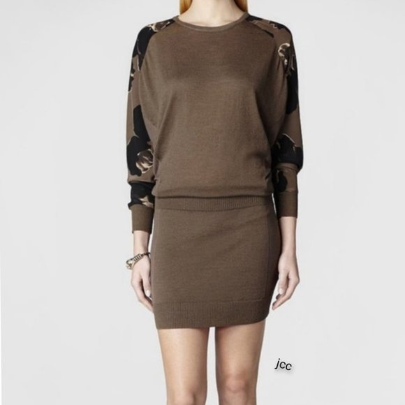 All Saints Dresses & Skirts - All Saints Sweater Dress Dissolve Jumper Wool Silk Knit Designer Brown S